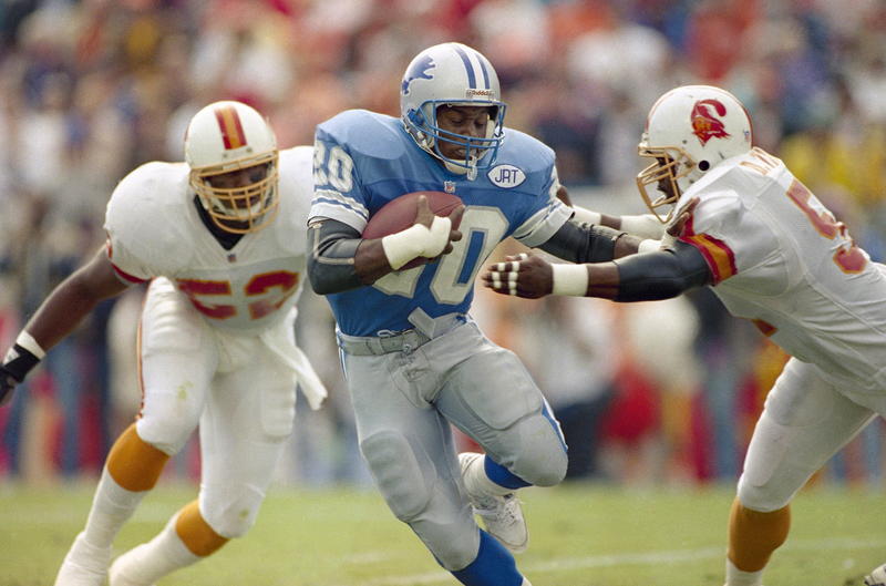 Barry Sanders was offered an incredible $200,000 a year for two years for his group licensing rights. He passed. (Photo credit: Chris O’Meara/AP)